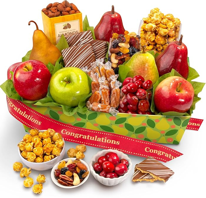 A Gift Inside Congratulations Orchard Delight Fruit and Gourmet Basket | Amazon (US)