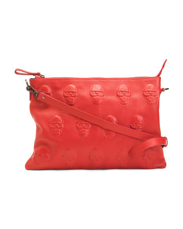 Made In Italy Leather Multi Skull Crossbody | TJ Maxx