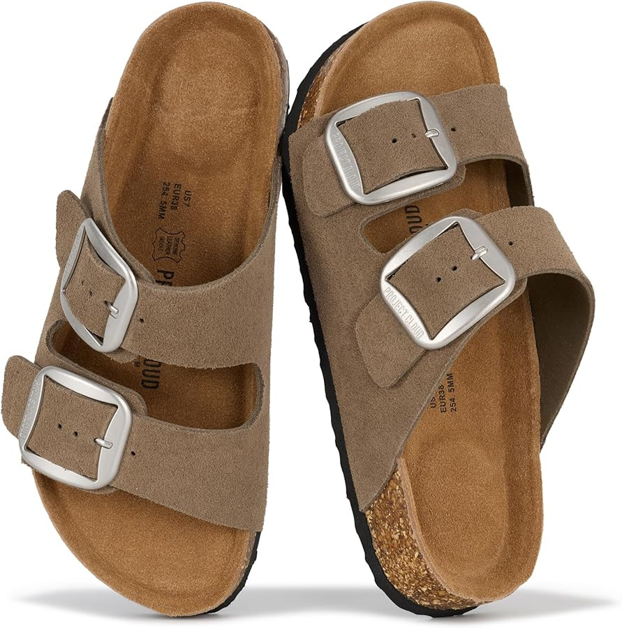 Project Cloud 100% Genuine Leather Flat Sandals for Women 2026 Comfortable Beach Essentials Women... | Amazon (US)