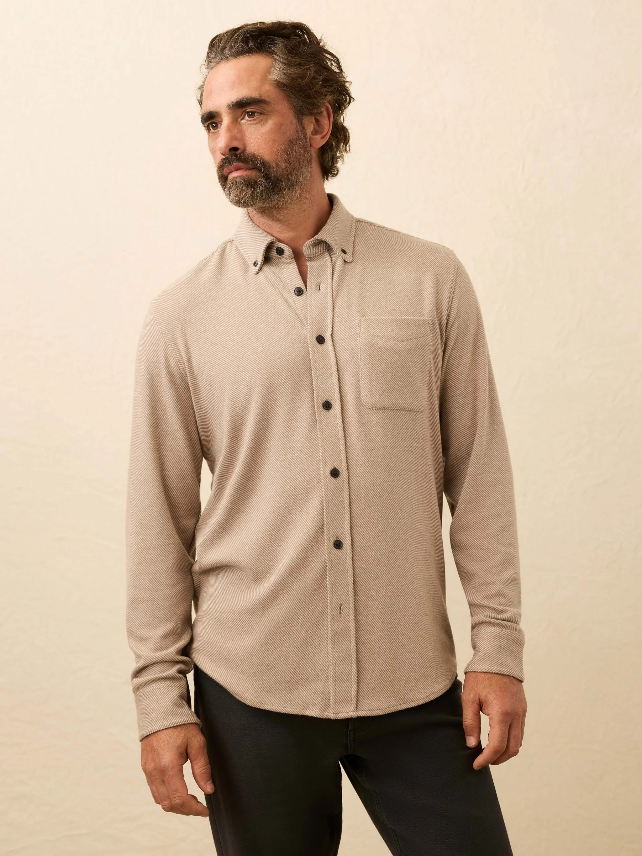 Legend Sweater Shirt (Single Pocket) - Timber Twill | Faherty