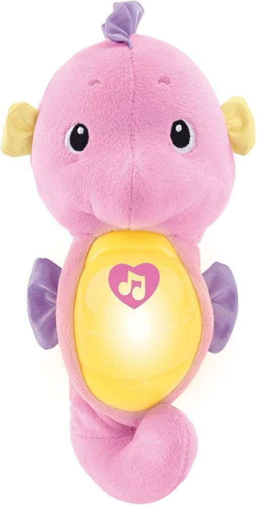 Fisher-Price Musical Baby Toy, Soothe & Glow Seahorse, Pink Plush Sound Machine with Lights & Vol... | Amazon (US)