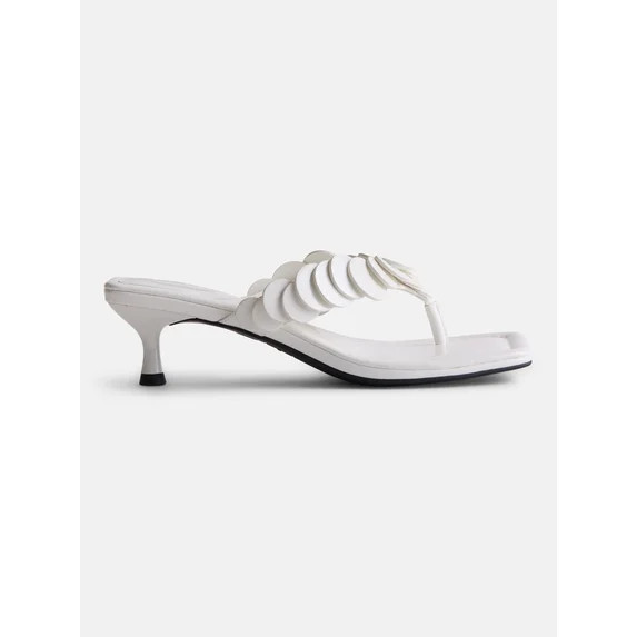 Scoop Women's Paillette Thong Kitten Heel Sandals | Walmart (US)