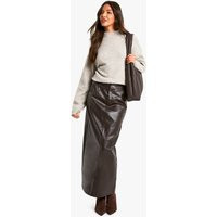 Womens Faux Leather Maxi Skirt - Red - 4 | boohoo (US & Canada)