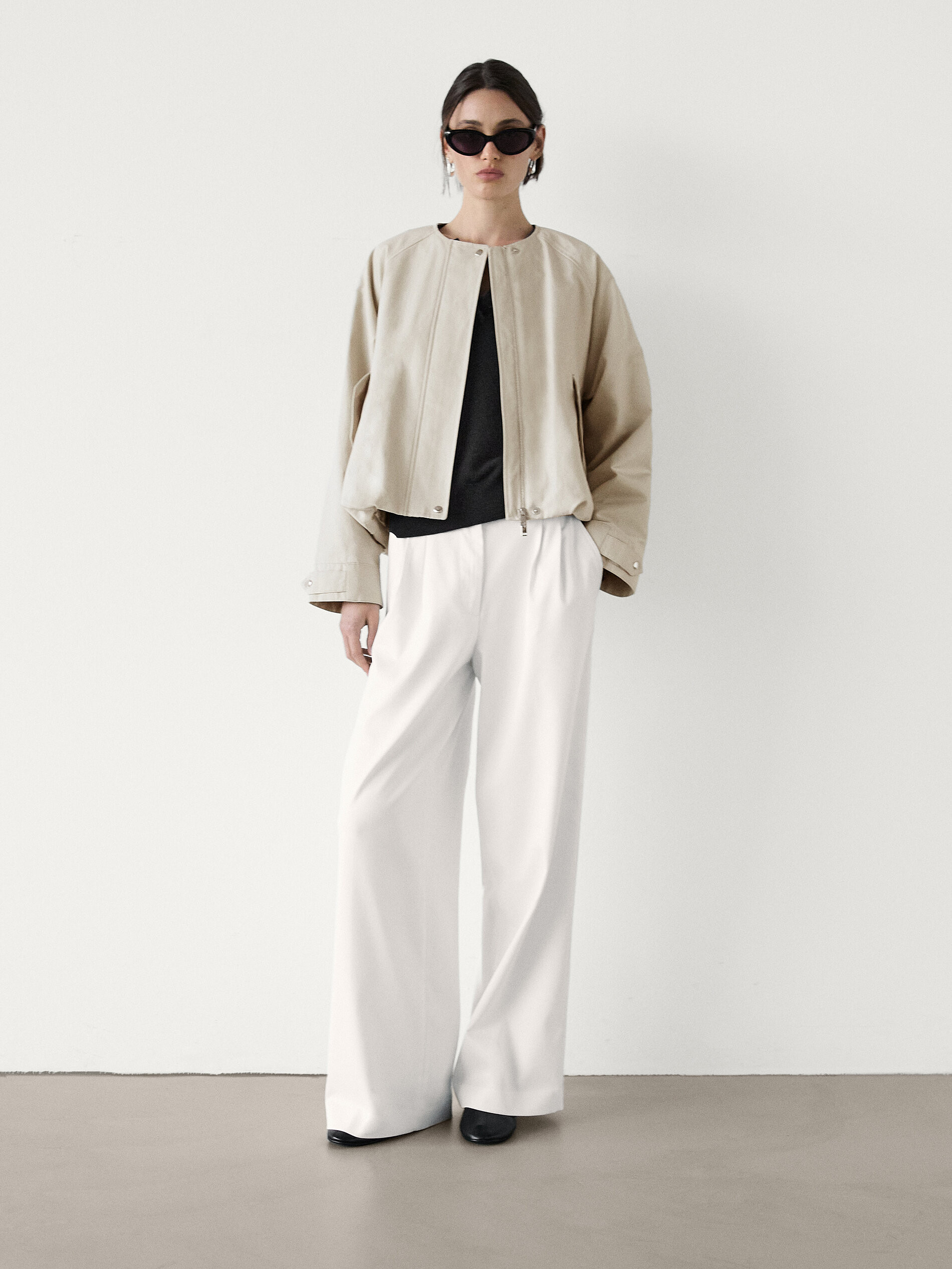 Jacket with voluminous back | Massimo Dutti UK