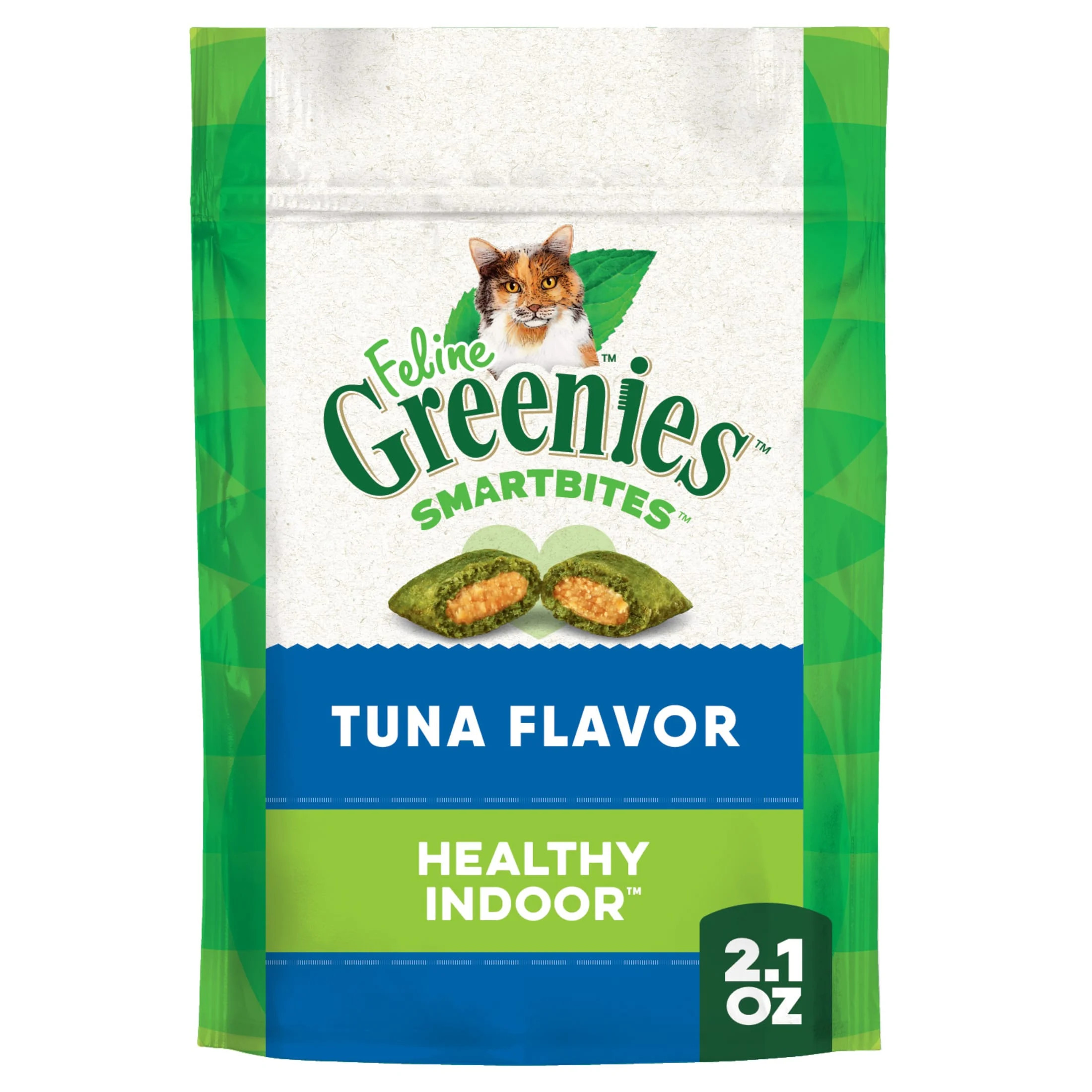Greenies Feline Smartbites Tuna Flavor Healthy Indoor Cat Treats, 2.1 oz Pack | Walmart (US)