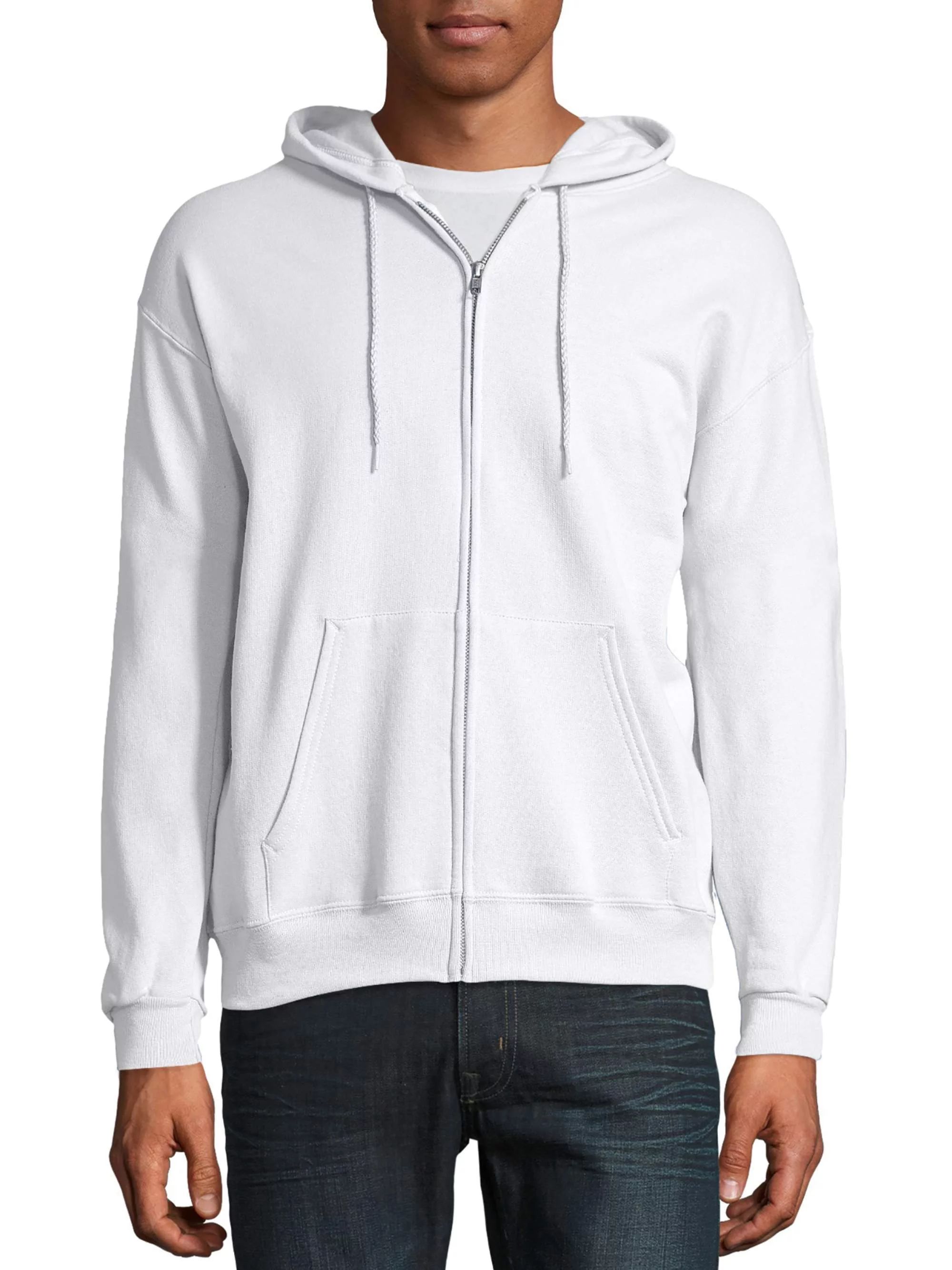 Hanes Men's and Big Men's Ecosmart Fleece Full Zip Hooded Jacket, up to Size 3XL | Walmart (US)