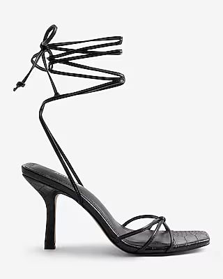 Strappy Lace-Up Heeled Sandals$78.00$78.00Free Shipping and Free Returns*pecan 552$78.00Pitch Bla... | Express