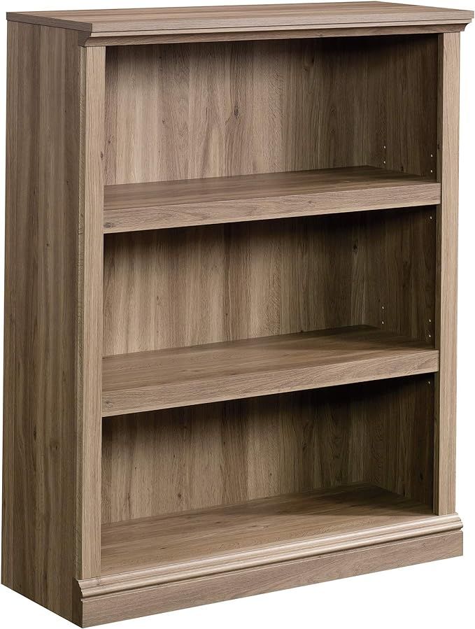 Sauder Miscellaneous Storage 3-Shelf Bookcase/ Book shelf, Salt Oak finish | Amazon (US)