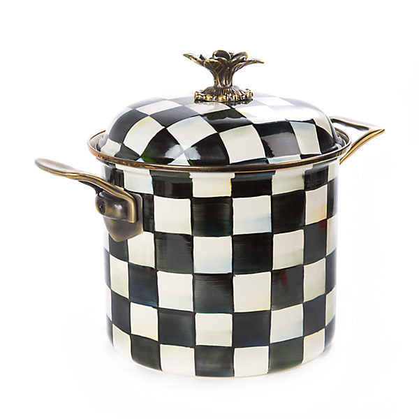 MacKenzie-Childs Courtly Check 7 Quart Stockpot | MacKenzie-Childs