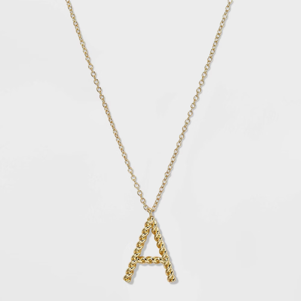 SUGARFIX by BaubleBar Initial ""A"" Pendant Necklace - Gold | Target