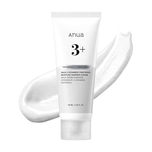 ANUA 3 Ceramide Panthenol Moisture Barrier Cream, Hydrating Face Moisturizer for Normal Skin, Panthenol, Ceramide, Centella for Skin Barrier Non Comedogenic, Korean Skincare (100ml/ 3.38 fl. oz.) | Amazon (US)