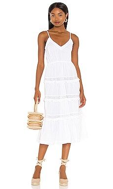 Tularosa Matt Midi Dress in White from Revolve.com | Revolve Clothing (Global)