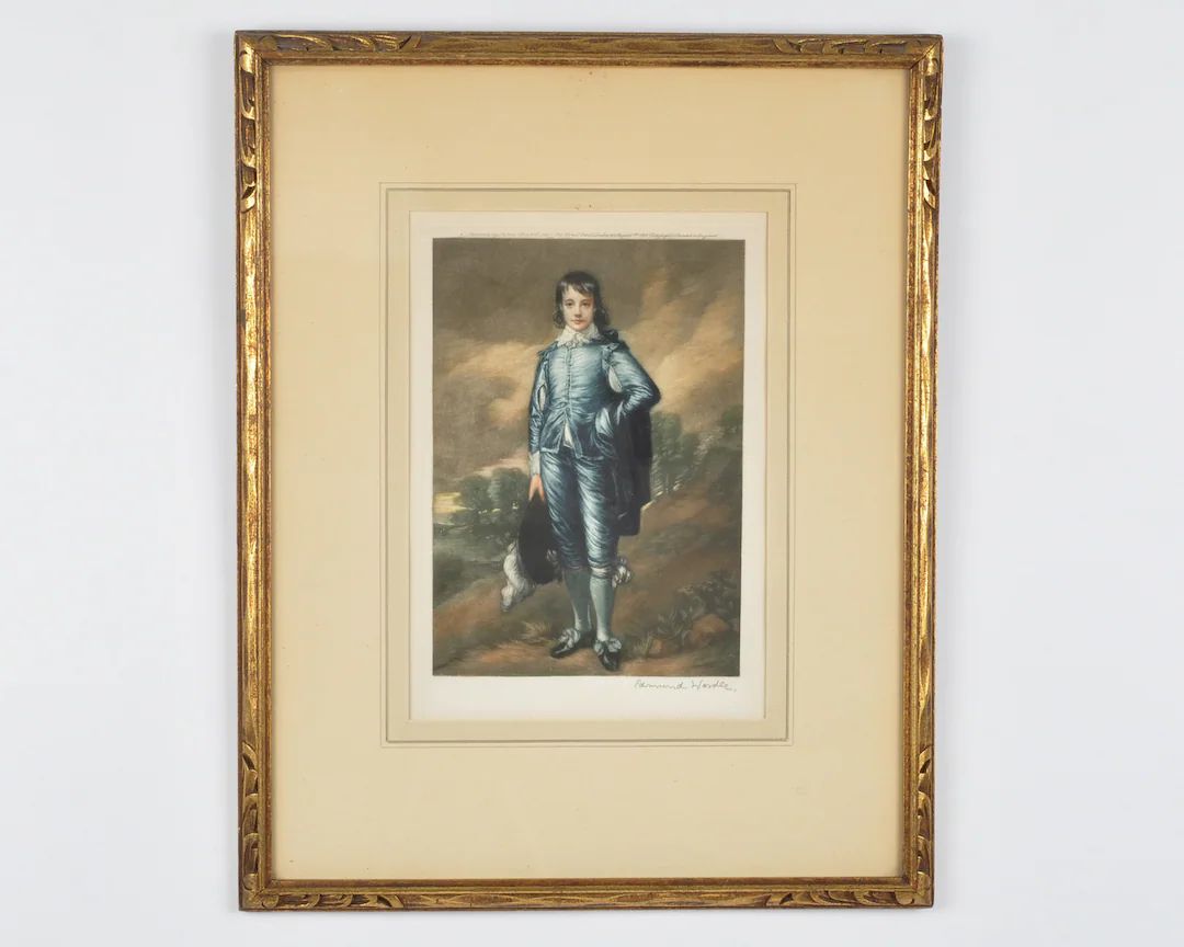 Vintage Framed Thomas Gainsborough Print-the Blue Boy-portrait of Master Jonathan Buttall-gold Gi... | Etsy (US)