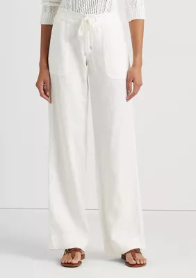 Lauren Ralph Lauren Women's Petite Linen Wide-Leg Pants | Belk