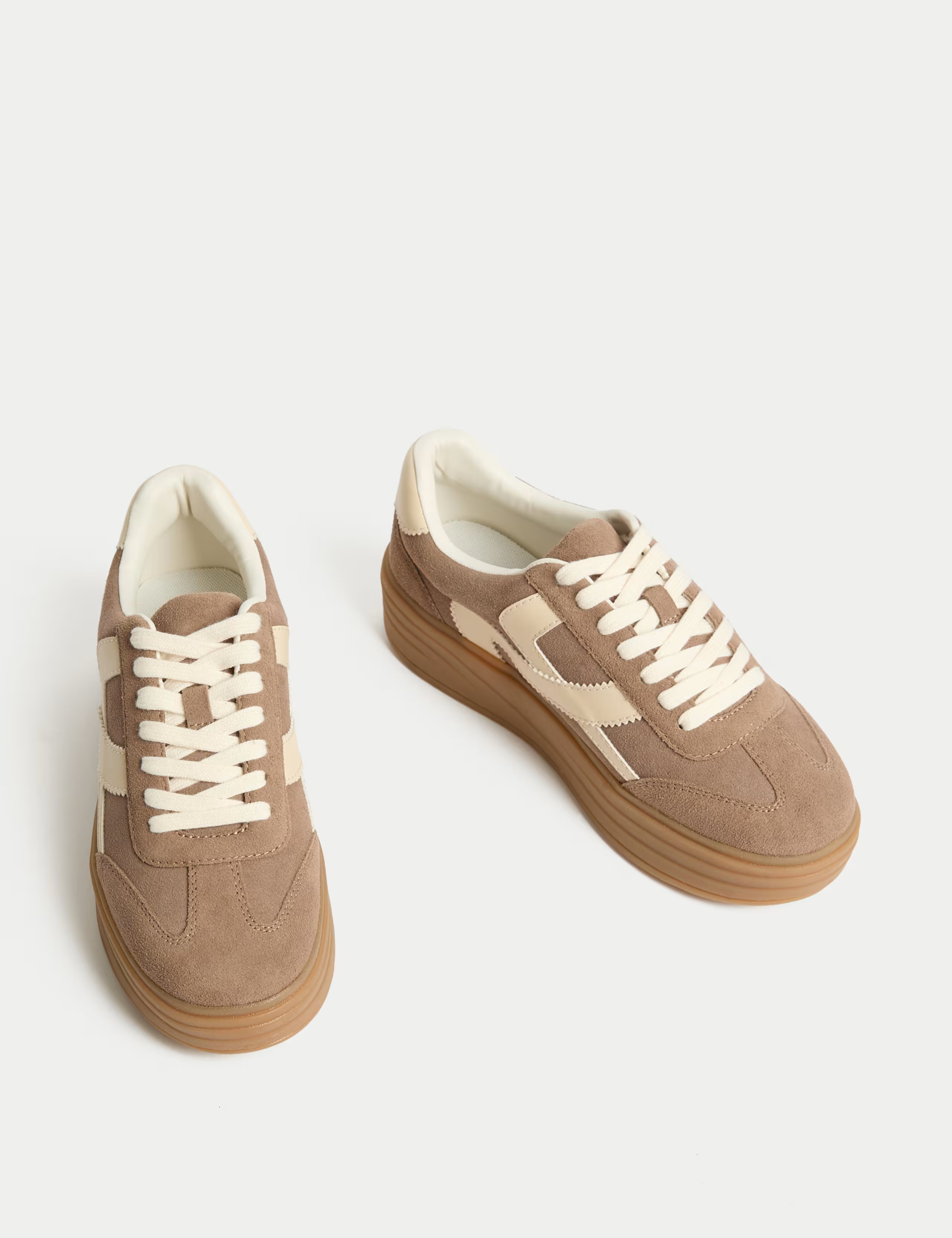Suede Side Detail Platform Trainers | M&S Collection | M&S | Marks & Spencer (UK)