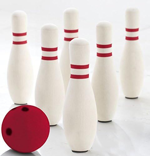 KOVOT Foam Bowling Set: Includes (6) Kid-Safe Junior Rubber Foam Pins & (1) Red Mini Foam Ball | Amazon (US)