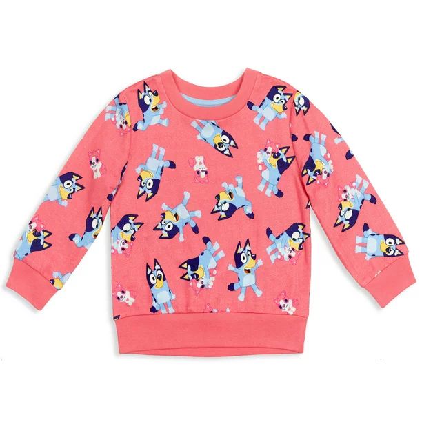Bluey Toddler Girls Sweatshirt Toddler to Big Kid | Walmart (US)