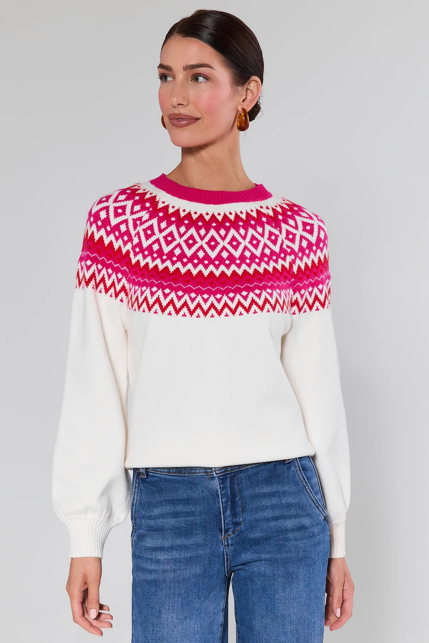 Patricia White Fair Isle Sweater | Avara