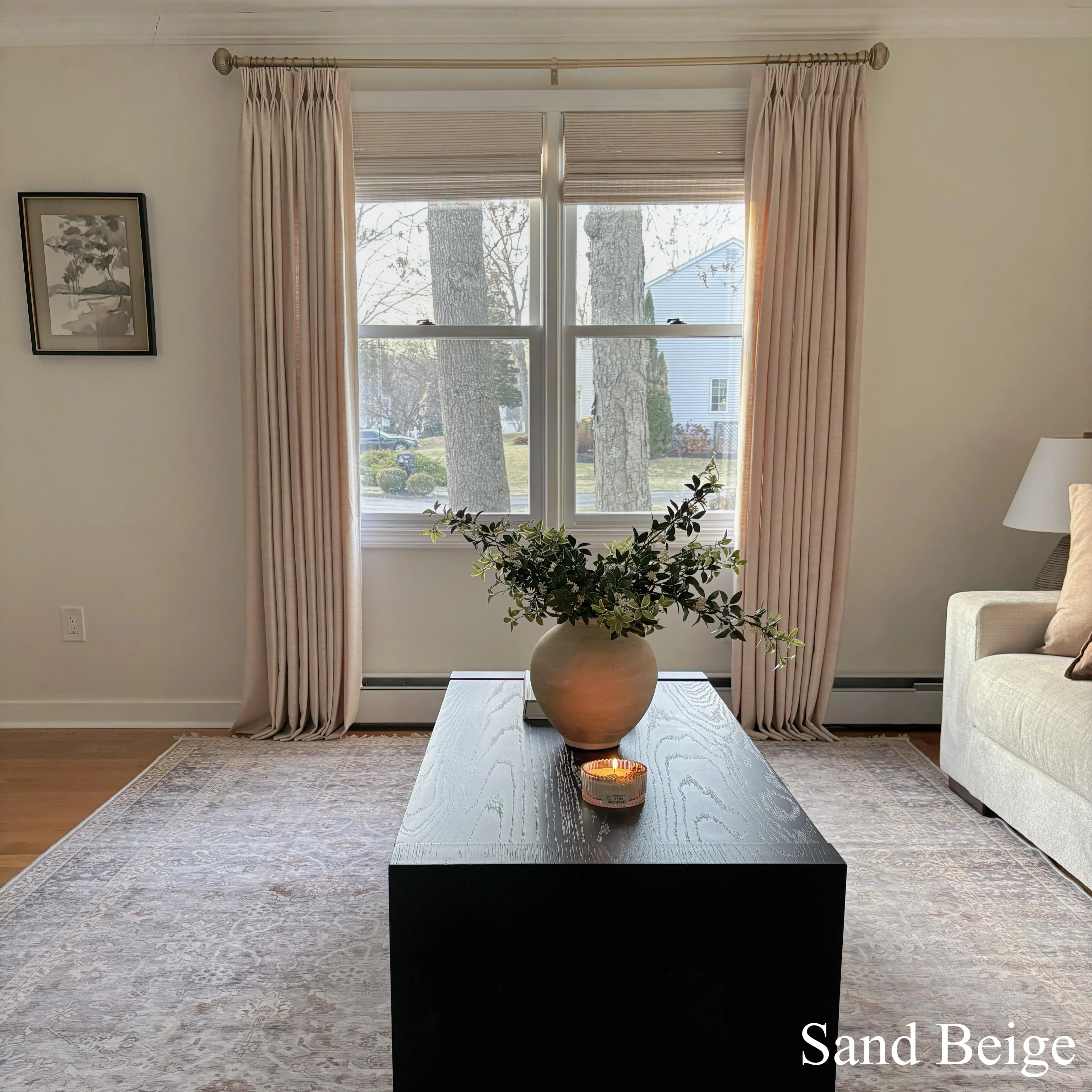 Lia Linen Curtains & Drapes Pleated | Tailorvibe