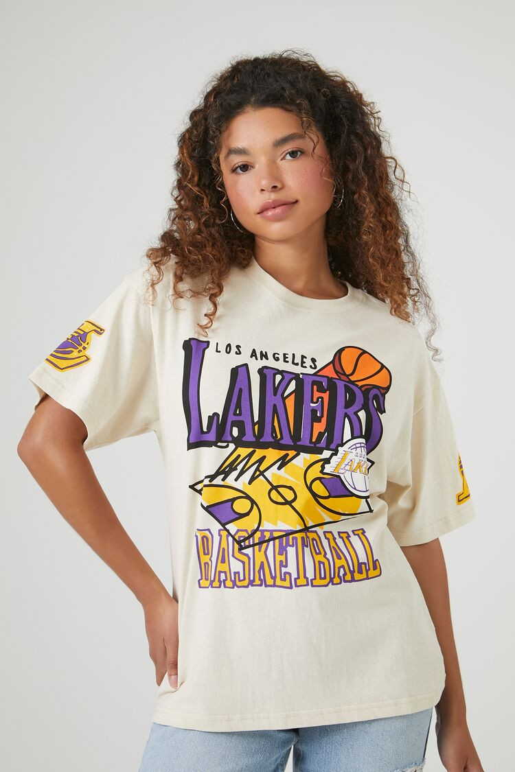 Women's Los Angeles Lakers Graphic T-Shirt in Taupe Medium | Forever 21
