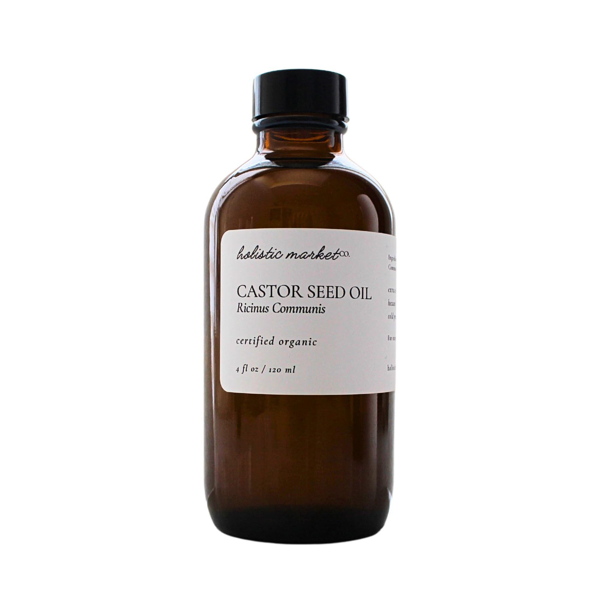 Castor Oil 4oz Certified Organic 100% Pure Cold Pressed Hexane Free Glass Bottle Extra Virgin Pre... | Amazon (CA)