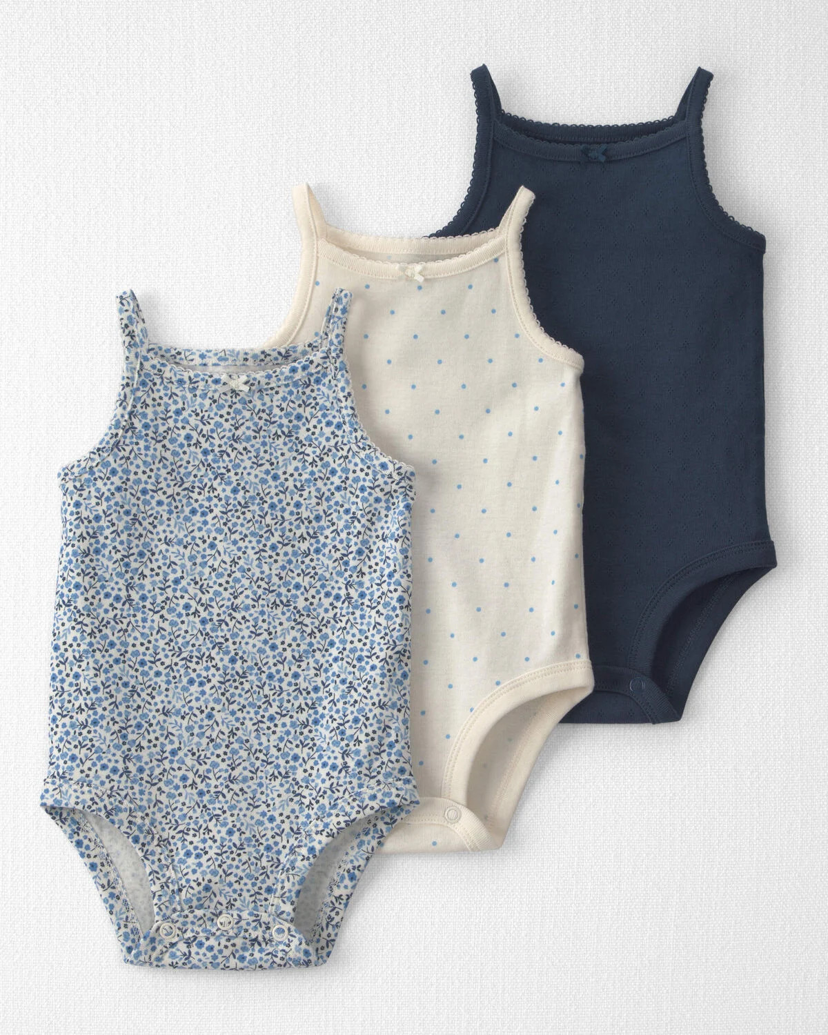 Baby Girl 3-Pack Organic Cotton Bodysuits | Carter's Inc