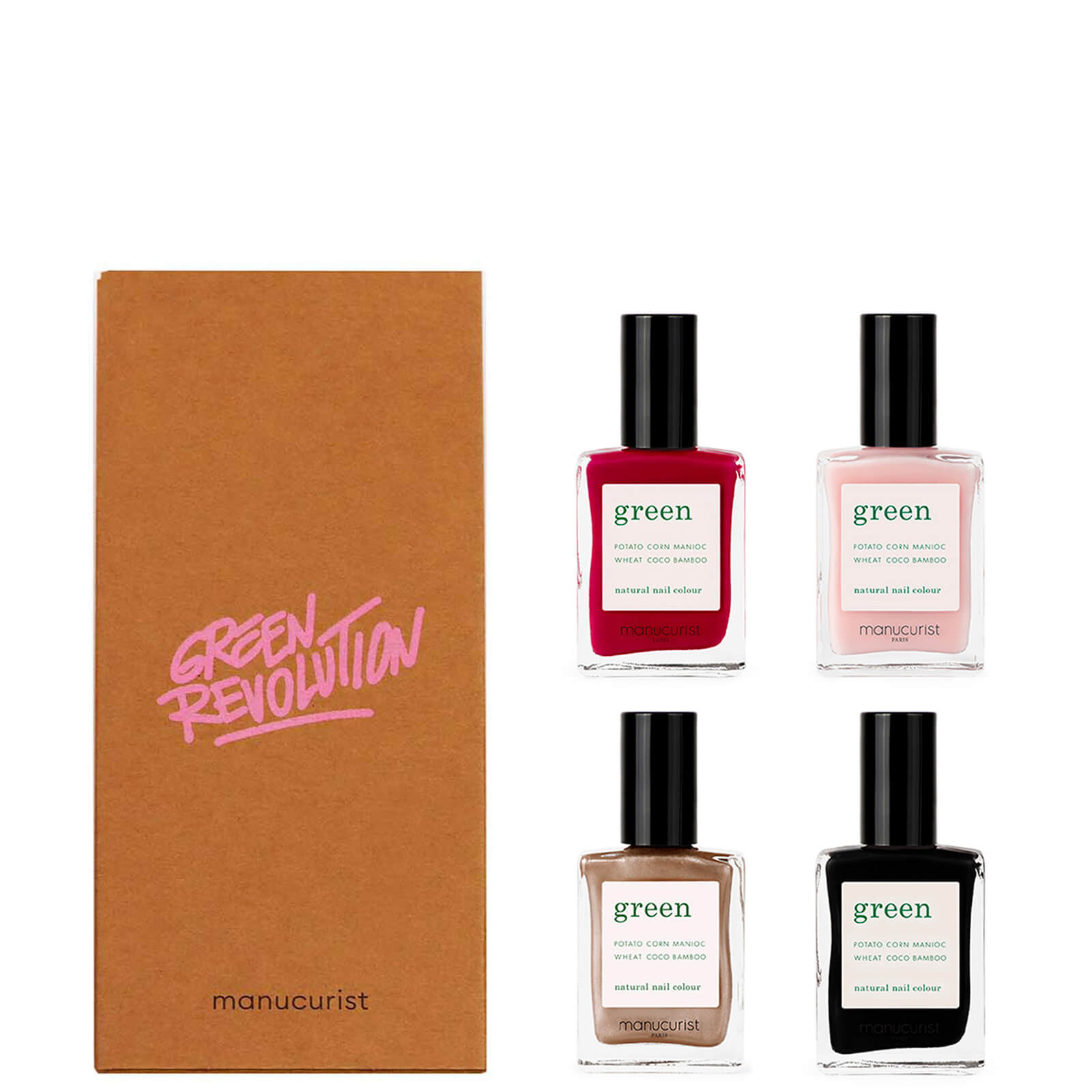 Manucurist Green Flash Quad - Licorice Bronzé Pomegranate Hortensia 60ml | Cult Beauty (Global)