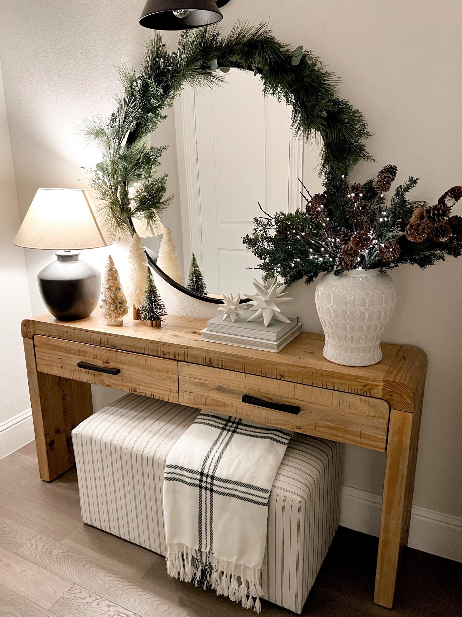 Christmas entryway decor  

#LTKhome #LTKSeasonal #LTKHoliday