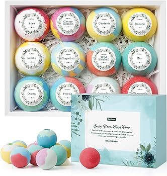ZenBombs Bath Bombs for Women, Mothers Day Gifts for Mom, 12pcs Handmade Natural Bath Bomb Gift S... | Amazon (US)