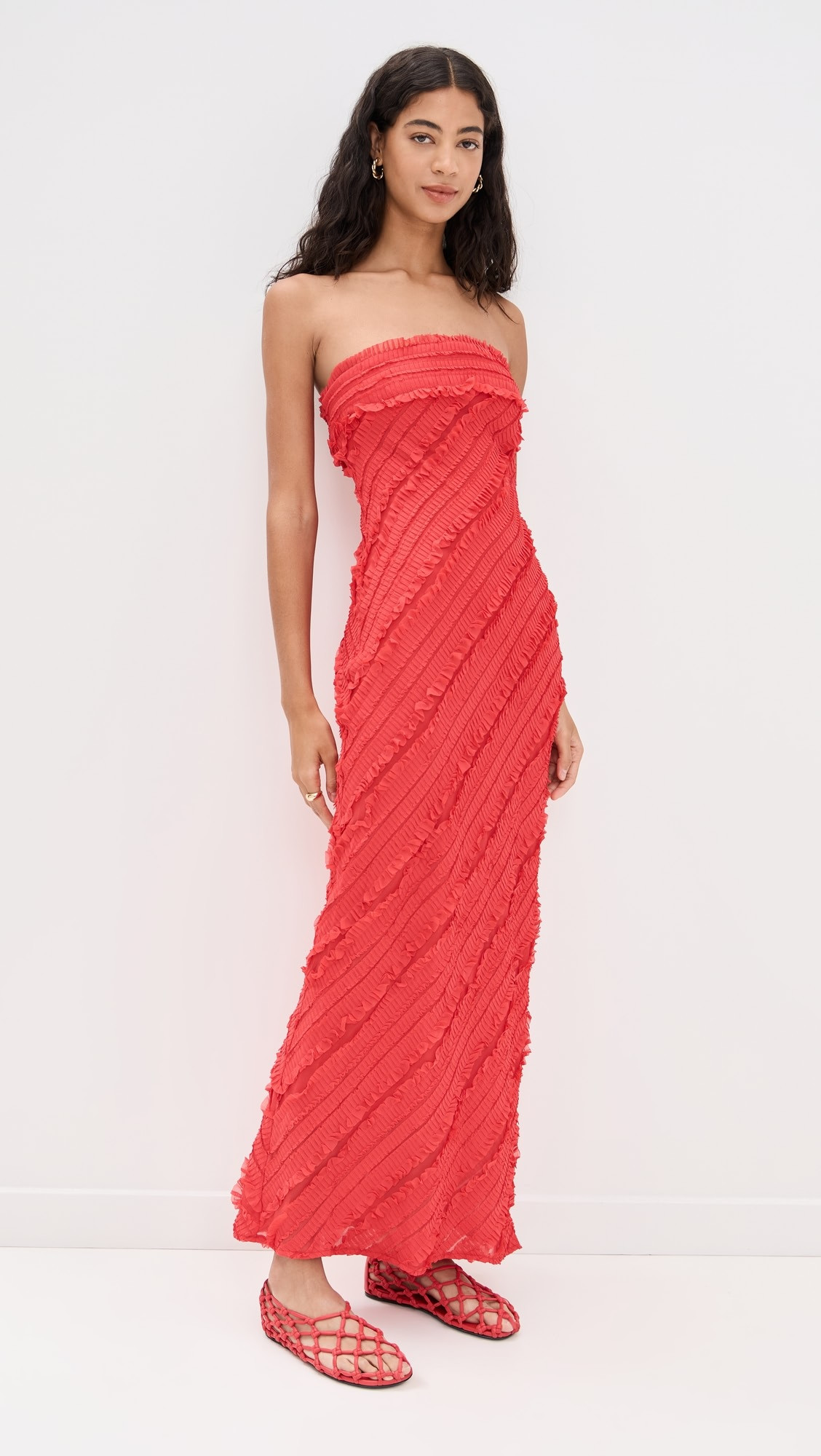 Strapless Ruffled Maxi Dress | Shopbop