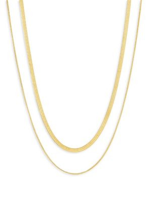 Ana Luisa Alexandria 14K Goldplated Layered Chain Necklace on SALE | Saks OFF 5TH | Saks Fifth Avenue OFF 5TH