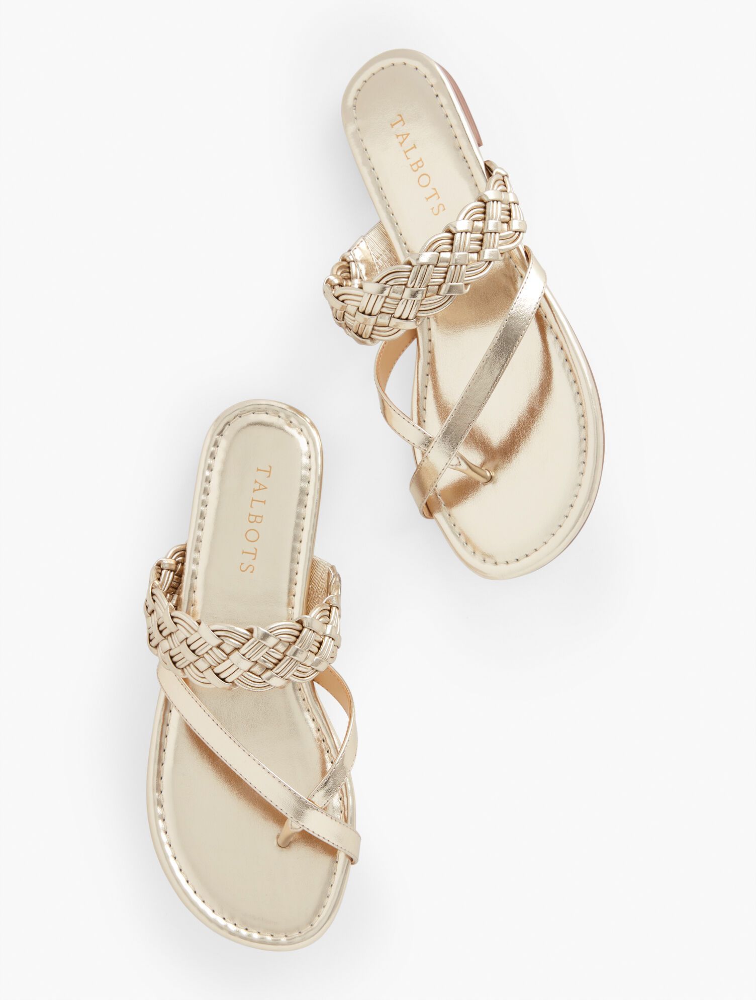 Gia Metallic Braided Sandals | Talbots