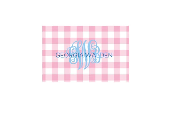 Personalized placemat kids Gingham placemat Monogrammed | Etsy | Etsy (US)