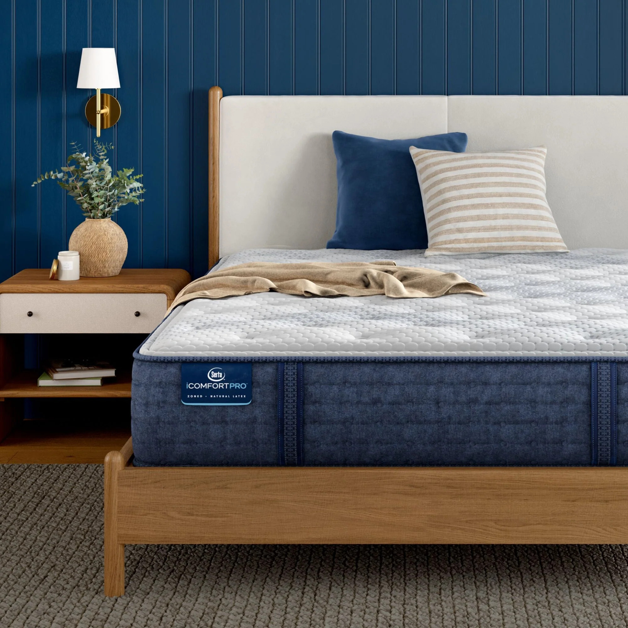 Serta iComfortPro Level Two 13" Latex Foam Plush Mattress - California King | Serta