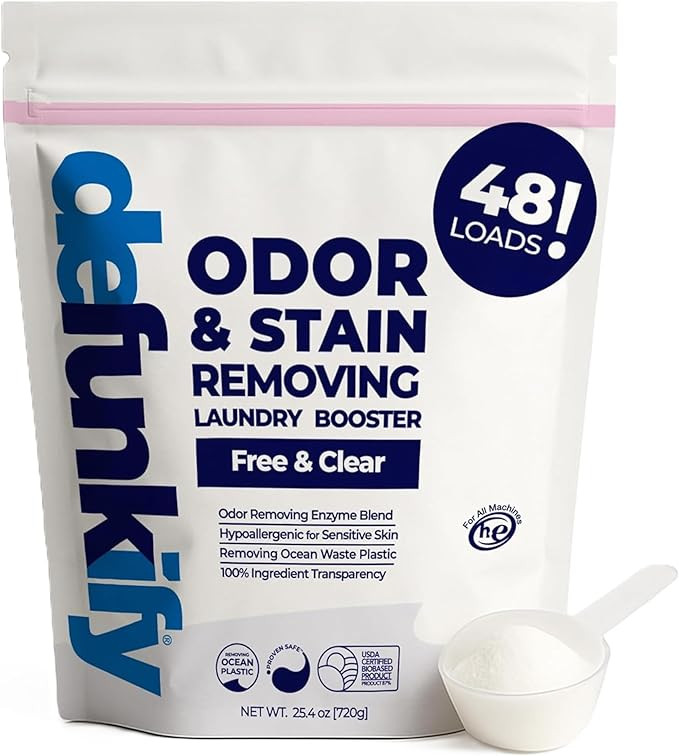 Enzyme Laundry Booster Additive, Unscented. 48 Load Laundry Sanitizer Detergent, Color Safe Fabri... | Amazon (US)