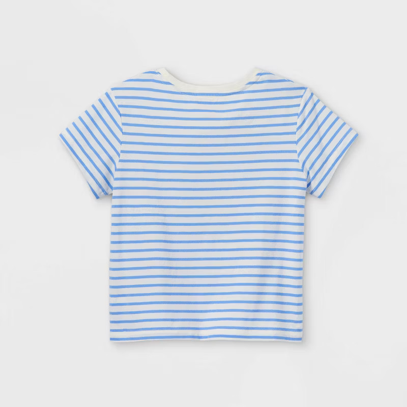 Girls' Striped Short Sleeve Pocket T-Shirt - Cat & Jack™ | Target