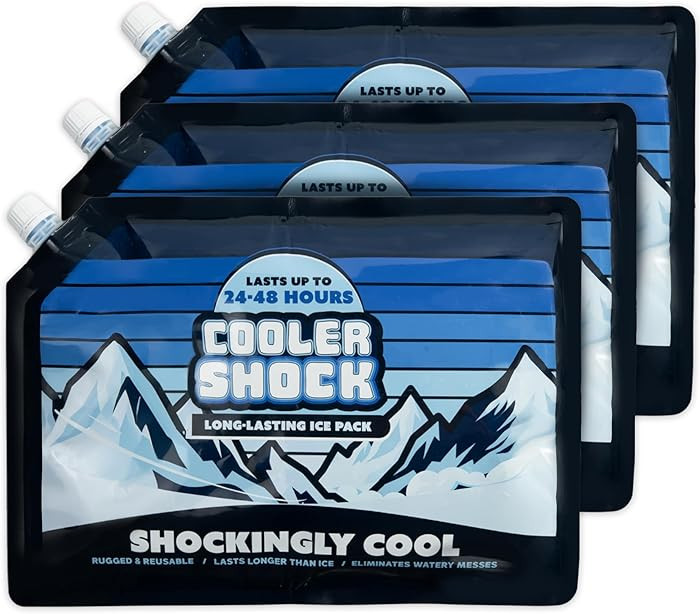 Cooler Shock Reusable Ice Packs for Cooler - Long Lasting Cold Freezer Packs for Coolers and Lunc... | Amazon (US)