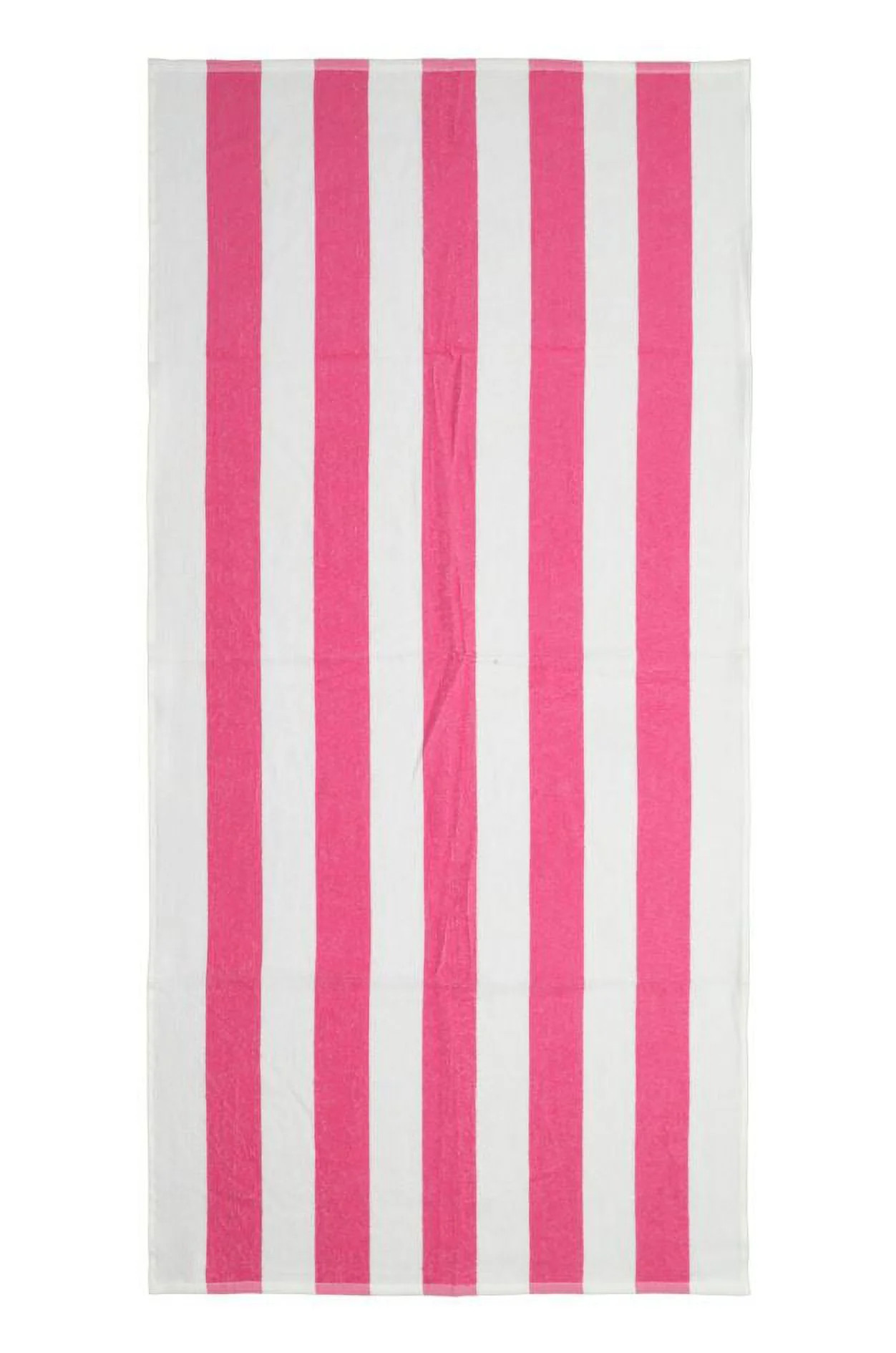 Mainstays Pink & White Cabana Stripe Beach Towel, 28" x 58" | Walmart (US)