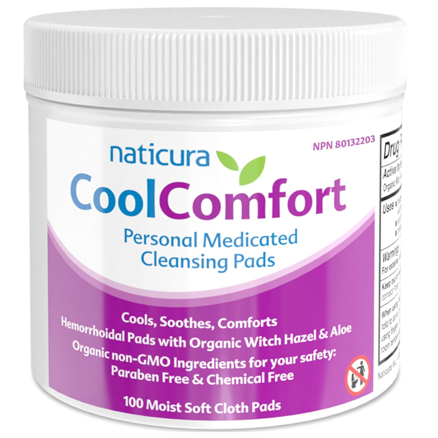 CoolComfort Personal Cleansing Pads with Organic Witch Hazel and Aloe Vera - All-Natural and Fast... | Amazon (US)