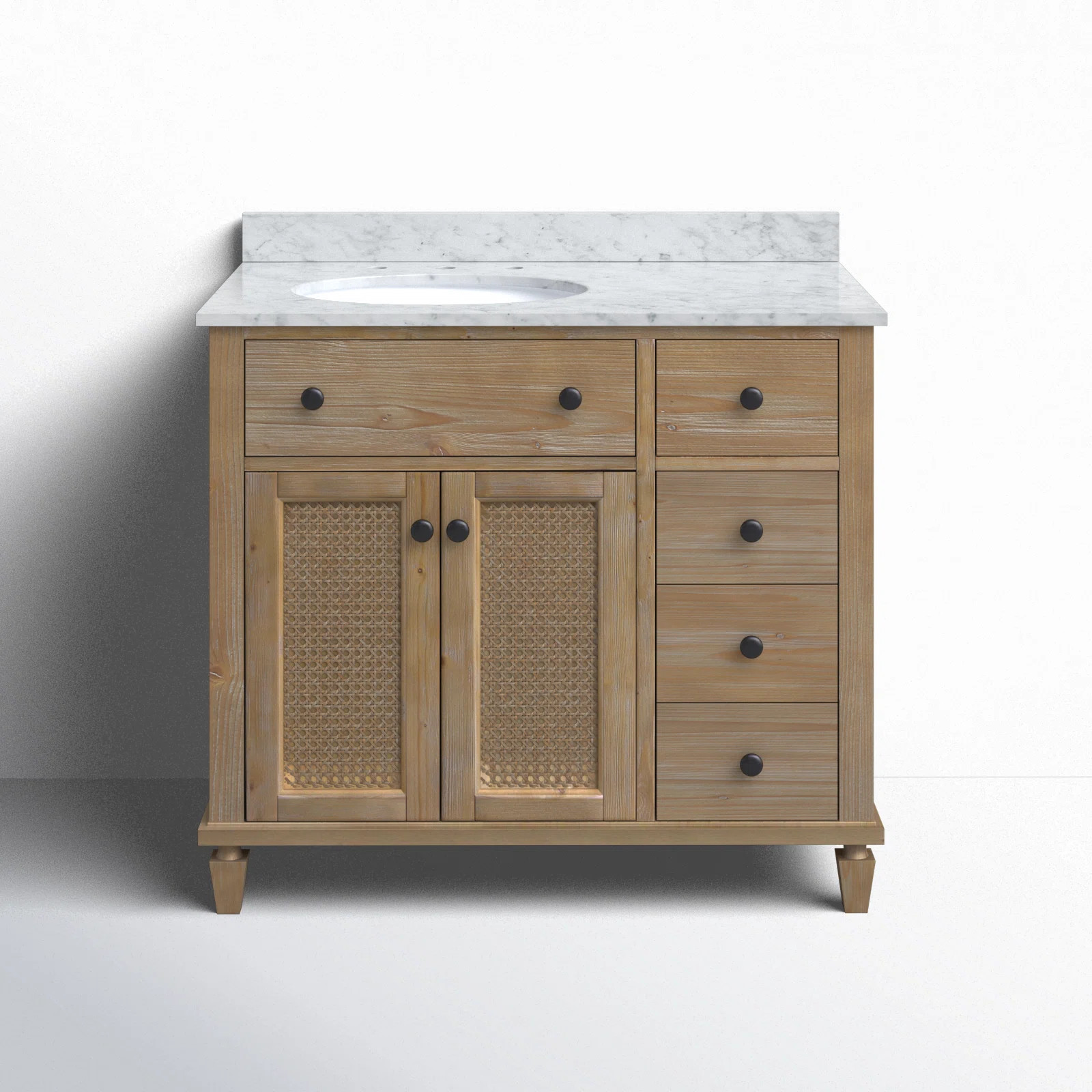 Berkely 36'' Single Bathroom Vanity with Carrara Marble Top | Wayfair North America