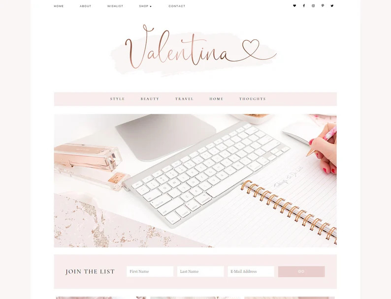 Wordpress Blog Theme  Wordpress Theme for Bloggers  Pretty - Etsy Canada | Etsy (CAD)