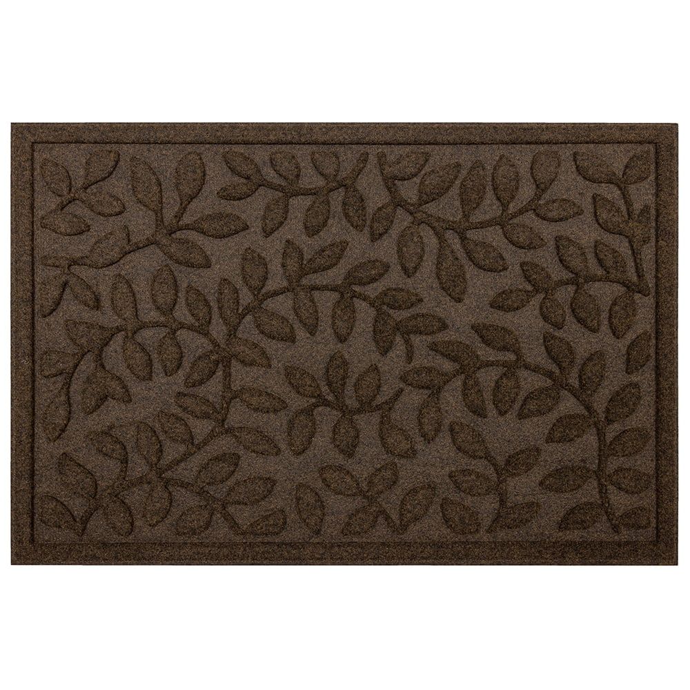 Mainstays Brown Rambling Vine Utility Polyester Outdoor Doormat, 24" x 36" | Walmart (US)