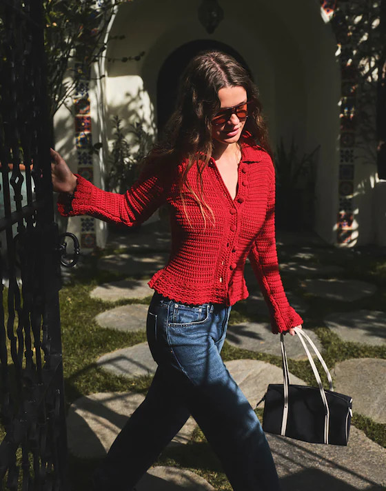 Pointelle-Knit Peplum Cardigan | Madewell