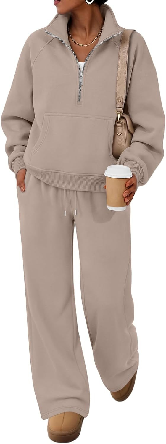 Trendy Queen Womens Sweatsuits Casual Fall 2 Piece Matching Sweat Set 2026 | Amazon (US)