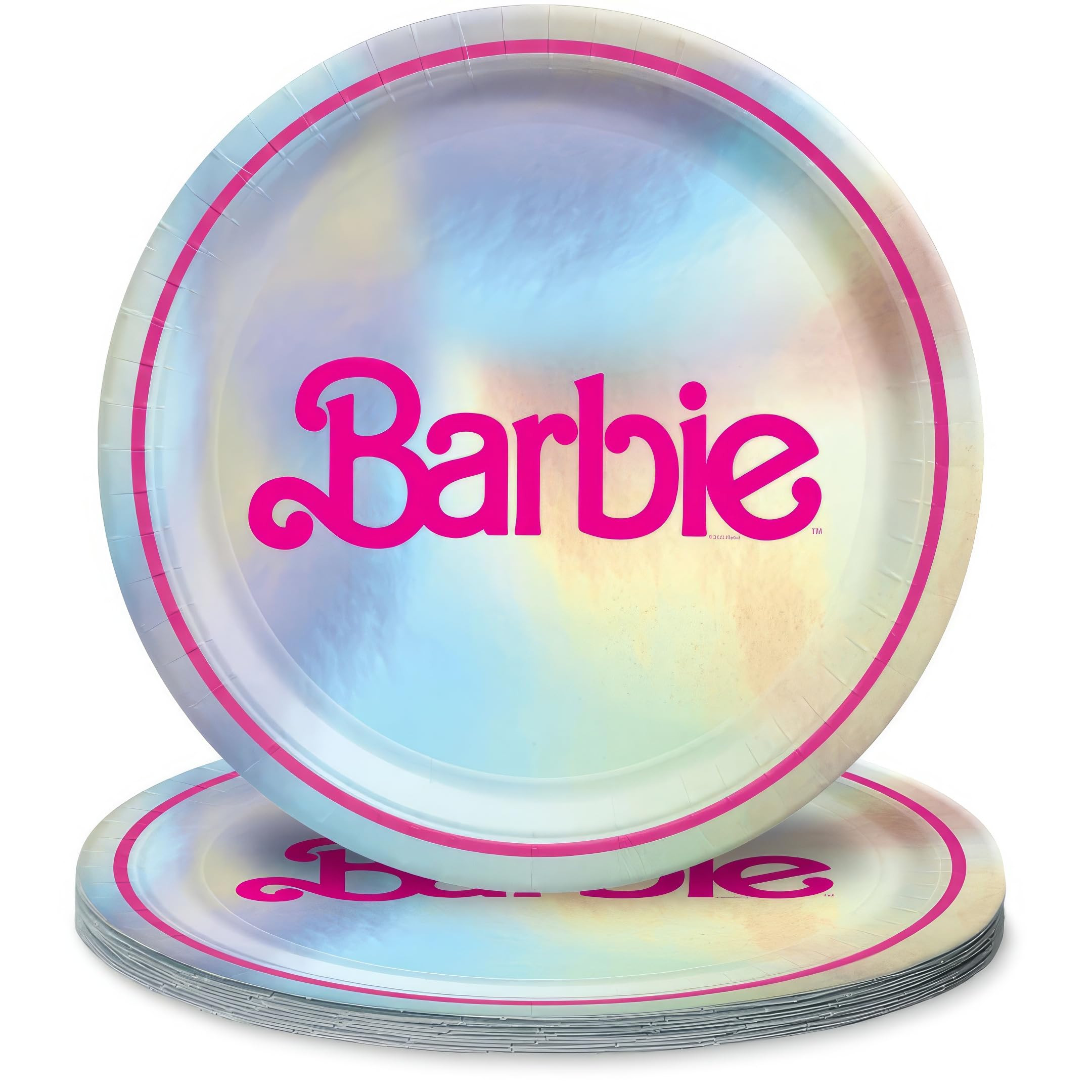Multicolor Metallic Malibu Barbie Paper Plates - 9" (Pack of 8) - Vibrant Tableware, Unique & Tre... | Amazon (US)