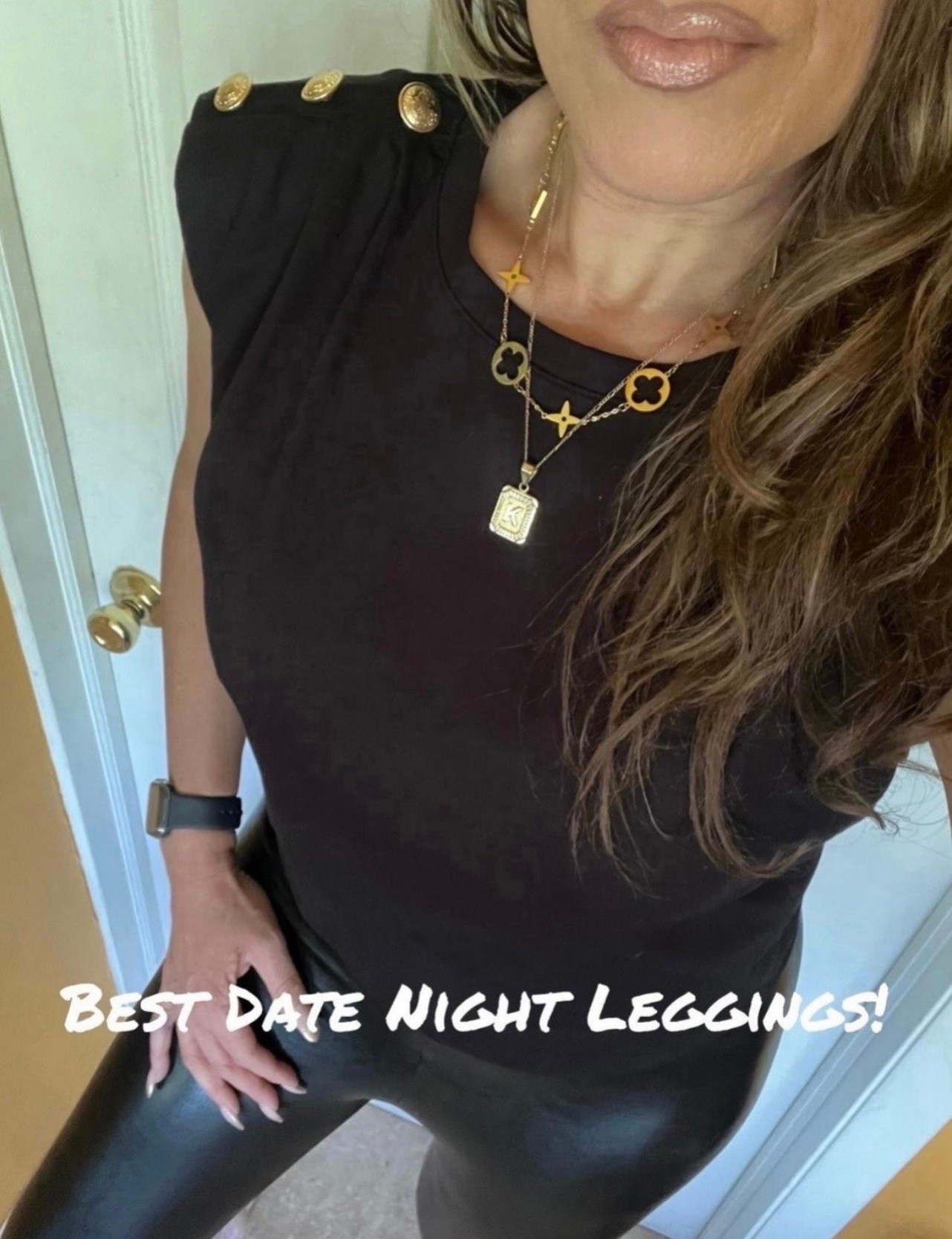 Date night look, date night outfit, Most flattering, sexy faux leather leggings, nude lip combo @Revolve     I love that Revolve has quick shipping! #LaidbackLuxeLife

Leggings: M

Shades:
✨Lip liner ‘Deep Taupe’
✨Lipstick ‘KIM KW’
✨Lipgloss ‘$weetmouth’

Hey Beautiful! Feel free to comment on this post if you have any questions! 🫶🏽

Follow me for more fashion finds, beauty faves, lifestyle, home decor, sales and more! So glad you’re here!! XO, Karma

#LTKgrwm #LTKootd #LTKOver40