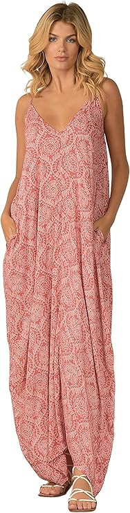 Elan Womens Double V Sheer Maxi Dress | Amazon (US)