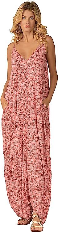 Elan Womens Double V Sheer Maxi Dress | Amazon (US)