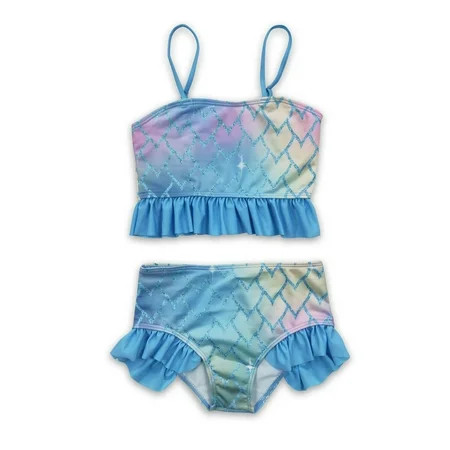 YAWOO Summer Little Girls Swimwear Bikini Set Mermaid Swimsuit Two Pieces Bathing Suit 3M-16T | Walmart (US)