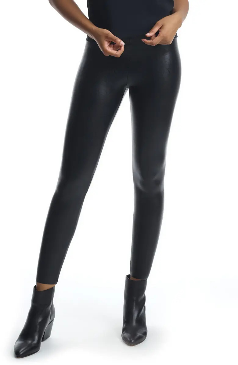 7/8 Faux Leather Control Leggings | Nordstrom